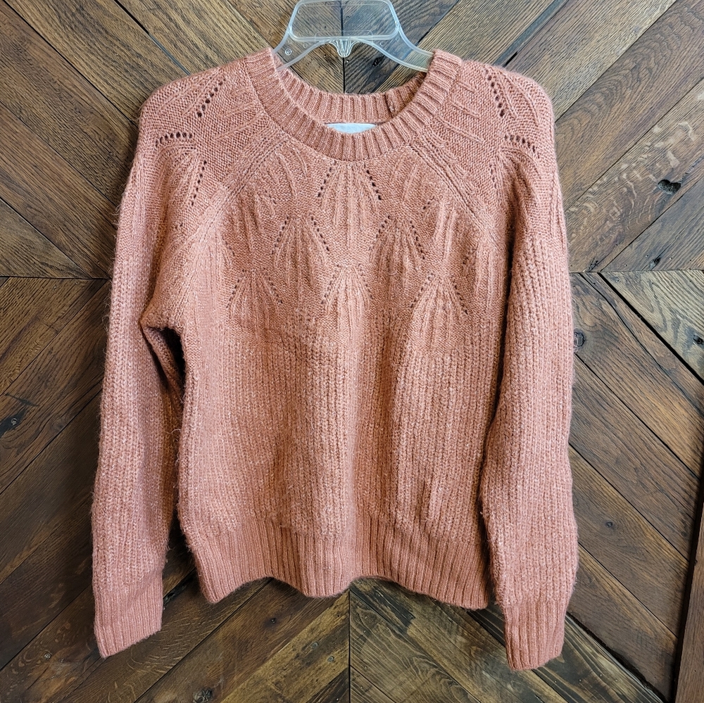 Gypsy cloud dark peach colored sweater